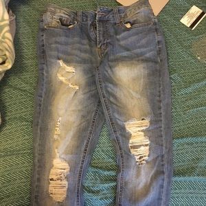 Ripped jeans, worn once for an hour